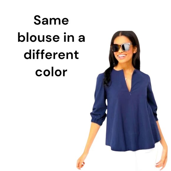 Pomander Place Tuckernuck Kieran Seersucker Blouse Black Size Small - Picture 4 of 9